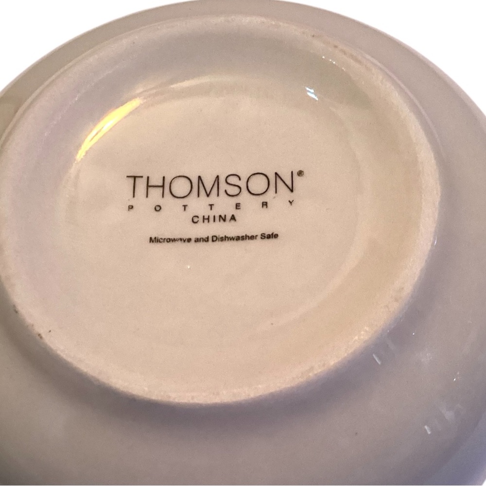 Thomson Pottery Birdhouse Jumbo Soup Mug 24 oz Hearts Vine Border - Picture 5 of 6